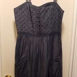 American Eagle Outfitters short jean, strap dress